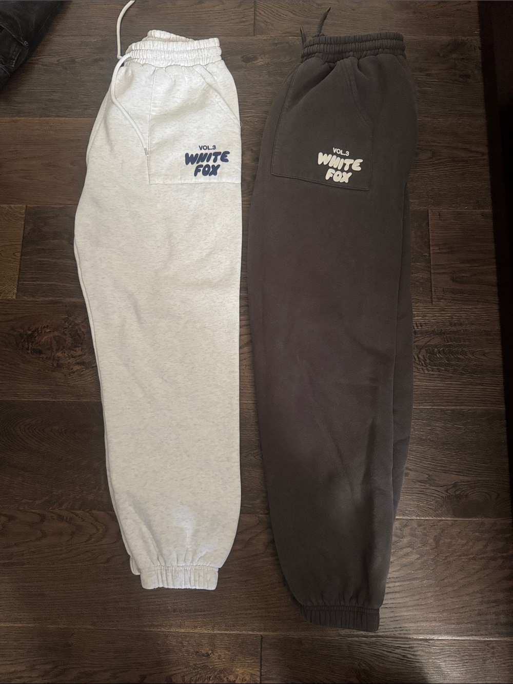 White Fox Boutique Kids Sweatpants - Light Gray & Charcoal